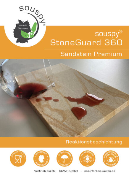 souspy® StoneGuard 360 Sandstein Premium - Reaktionsbeschichtung für Sandstein